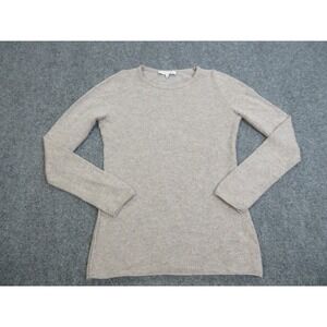 Naked Cashmere Sweater‎ Womens Small Beige 100% Cashmere Crewneck Long Sleeve